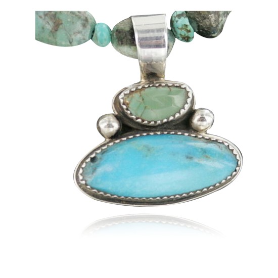Handmade Certified Authentic Navajo .925 Sterling Silver and Turquoise Native American Necklace 390668307471