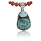 Handmade Certified Authentic Navajo .925 Sterling Silver and Turquoise Native American Necklace 390681054398