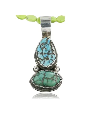 Handmade Certified Authentic Navajo .925 Sterling Silver and Turquoise Native American Necklace 390689839499