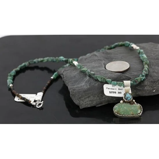 Handmade Certified Authentic Navajo .925 Sterling Silver and Turquoise Native American Necklace 390738121749 Handmade Certified Authentic Navajo .925 Sterling Silver and Turquoise Native American Necklace 390738121749