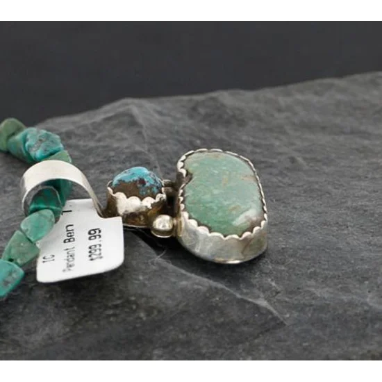 Handmade Certified Authentic Navajo .925 Sterling Silver and Turquoise Native American Necklace 390738121749 Handmade Certified Authentic Navajo .925 Sterling Silver and Turquoise Native American Necklace 390738121749