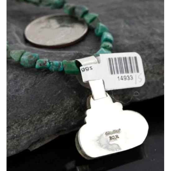 Handmade Certified Authentic Navajo .925 Sterling Silver and Turquoise Native American Necklace 390738121749 Handmade Certified Authentic Navajo .925 Sterling Silver and Turquoise Native American Necklace 390738121749