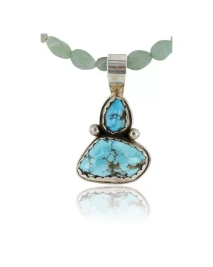 Handmade Certified Authentic Navajo .925 Sterling Silver and Turquoise Native American Necklace 390776626621