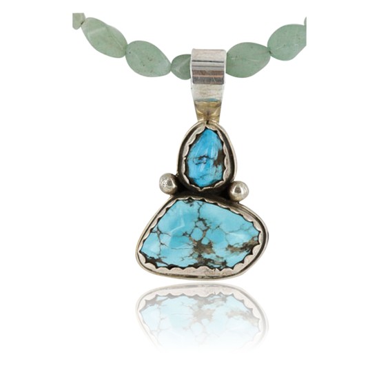Handmade Certified Authentic Navajo .925 Sterling Silver and Turquoise Native American Necklace 390776626621