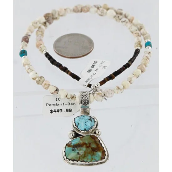 Handmade Certified Authentic Navajo .925 Sterling Silver and Turquoise Native American Necklace 390858384853 Handmade Certified Authentic Navajo .925 Sterling Silver and Turquoise Native American Necklace 390858384853