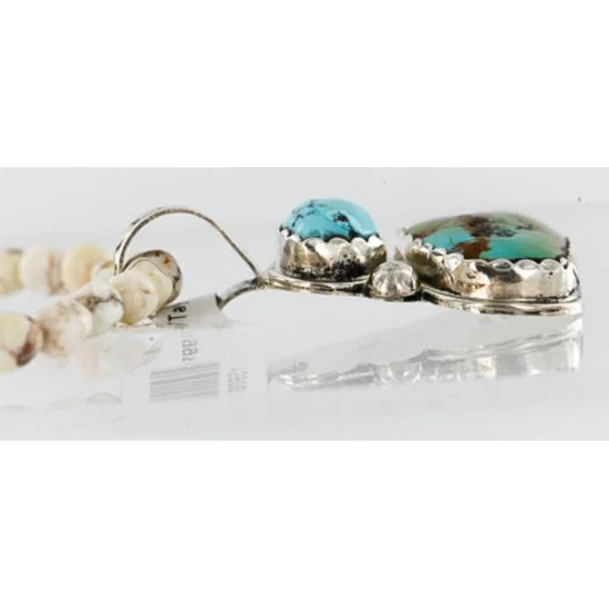 Handmade Certified Authentic Navajo .925 Sterling Silver and Turquoise Native American Necklace 390858384853 Handmade Certified Authentic Navajo .925 Sterling Silver and Turquoise Native American Necklace 390858384853