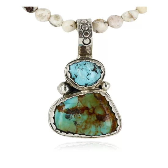 Handmade Certified Authentic Navajo .925 Sterling Silver and Turquoise Native American Necklace 390858384853 Handmade Certified Authentic Navajo .925 Sterling Silver and Turquoise Native American Necklace 390858384853