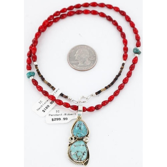 Handmade Certified Authentic Navajo .925 Sterling Silver and Turquoise Native American Necklace & Pendant 371026813804 Handmade Certified Authentic Navajo .925 Sterling Silver and Turquoise Native American Necklace & Pendant 371026813804