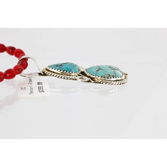 Handmade Certified Authentic Navajo .925 Sterling Silver and Turquoise Native American Necklace & Pendant 371026813804 Handmade Certified Authentic Navajo .925 Sterling Silver and Turquoise Native American Necklace & Pendant 371026813804