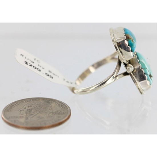 Handmade Certified Authentic Navajo .925 Sterling Silver and Turquoise Native American Ring 390848425931 Handmade Certified Authentic Navajo .925 Sterling Silver and Turquoise Native American Ring 390848425931