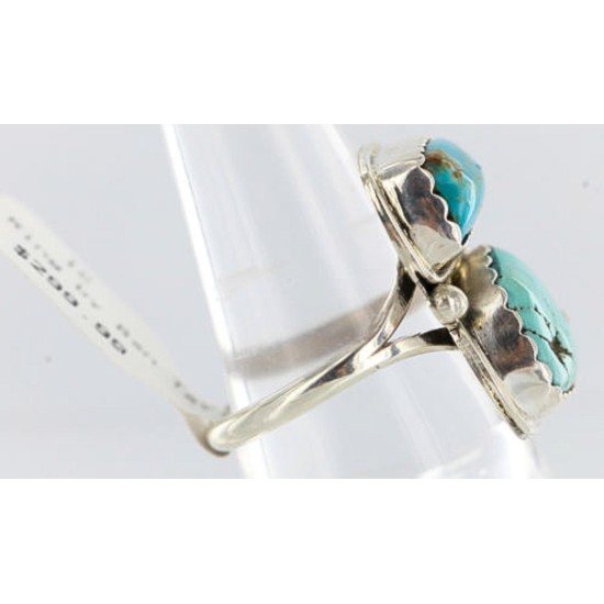 Handmade Certified Authentic Navajo .925 Sterling Silver and Turquoise Native American Ring 390848425931 Handmade Certified Authentic Navajo .925 Sterling Silver and Turquoise Native American Ring 390848425931