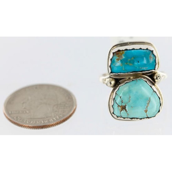 Handmade Certified Authentic Navajo .925 Sterling Silver and Turquoise Native American Ring 390848425931 Handmade Certified Authentic Navajo .925 Sterling Silver and Turquoise Native American Ring 390848425931