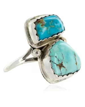 Handmade Certified Authentic Navajo .925 Sterling Silver and Turquoise Native American Ring  390848425931