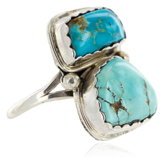 Handmade Certified Authentic Navajo .925 Sterling Silver and Turquoise Native American Ring  390848425931
