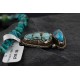 Handmade Certified Authentic Navajo .925 Sterling Silver andONE Mountain Turquoise Native American Necklace 370986578568