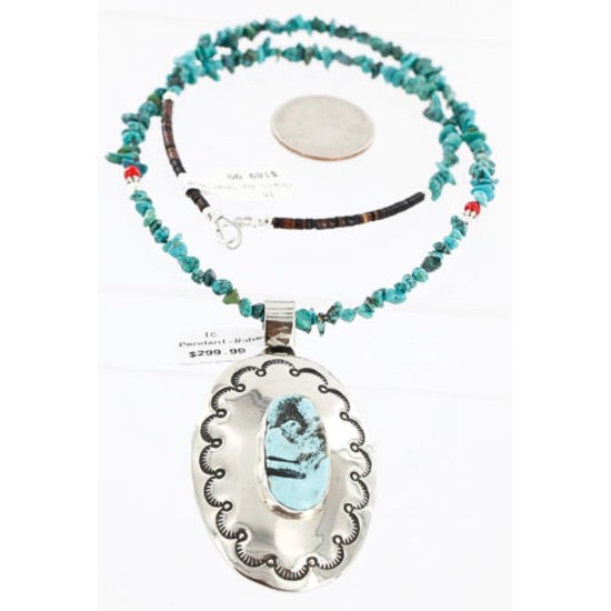HANDMADE Certified Authentic Navajo .925 Sterling Silver Beauty Turquoise Native American Necklace 390889966225 HANDMADE Certified Authentic Navajo .925 Sterling Silver Beauty Turquoise Native American Necklace 390889966225