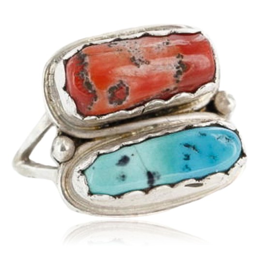 Handmade Certified Authentic Navajo .925 Sterling Silver Beauty Turquoise Spiny Native American Ring  370985267148