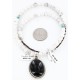 Handmade Certified Authentic Navajo .925 Sterling Silver BLACK ONYX and WHITE Turquoise Native American Necklace 371020814624 Handmade Certified Authentic Navajo .925 Sterling Silver BLACK ONYX and WHITE Turquoise Native American Necklace 371020814624