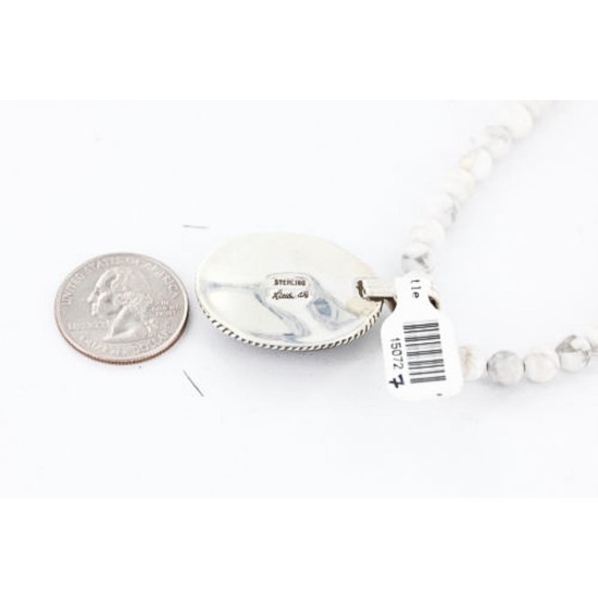 Handmade Certified Authentic Navajo .925 Sterling Silver BLACK ONYX and WHITE Turquoise Native American Necklace 371020814624 Handmade Certified Authentic Navajo .925 Sterling Silver BLACK ONYX and WHITE Turquoise Native American Necklace 371020814624