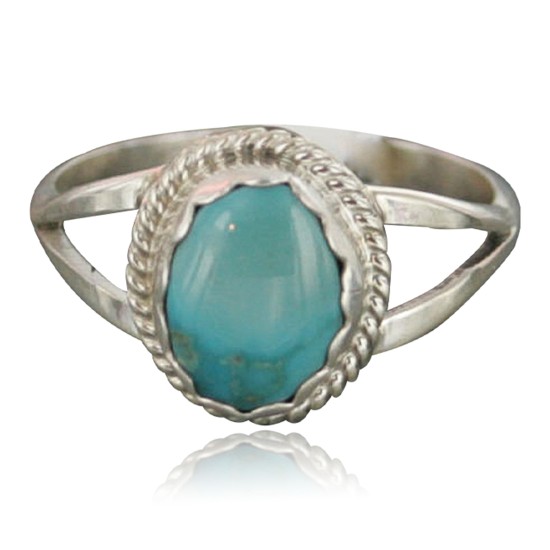 Handmade Certified Authentic Navajo .925 Sterling Silver BLUE Mountain Turquoise Native American Ring  390750341064