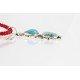 Handmade Certified Authentic Navajo .925 Sterling Silver Coral and Turquoise Native American Necklace & Pendant 390795579828