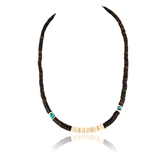 Handmade Certified Authentic Navajo .925 Sterling Silver Graduated Heishi, Turquoise and Spiny Oyster Native American Necklace 390739575384 Handmade Certified Authentic Navajo .925 Sterling Silver Graduated Heishi, Turquoise and Spiny Oyster Native American Necklace 390739575384