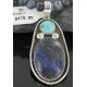 HANDMADE Certified Authentic Navajo .925 Sterling Silver Lapis and Turquoise Native American Necklace 371130568327