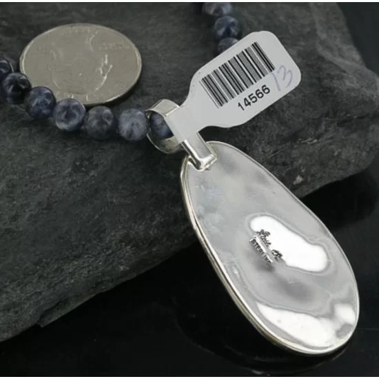 HANDMADE Certified Authentic Navajo .925 Sterling Silver Lapis and Turquoise Native American Necklace 371130568327 HANDMADE Certified Authentic Navajo .925 Sterling Silver Lapis and Turquoise Native American Necklace 371130568327
