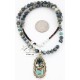 Handmade Certified Authentic Navajo .925 Sterling Silver Malachite and Turquoise Native American Necklace 390805410448
