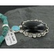 Handmade Certified Authentic Navajo .925 Sterling Silver Natural Black Onyx and Turquoise Native American Necklace & Pendant 390674619002