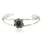 Handmade Certified Authentic Navajo .925 Sterling Silver Natural Black Onyx Native American Bracelet 12615