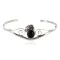 Handmade Certified Authentic Navajo .925 Sterling Silver Natural Black Onyx Native American Bracelet 12948-1