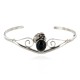 Handmade Certified Authentic Navajo .925 Sterling Silver Natural Black Onyx Native American Bracelet 12948-1 Handmade Certified Authentic Navajo .925 Sterling Silver Natural Black Onyx Native American Bracelet 12948-1