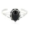 Handmade Certified Authentic Navajo .925 Sterling Silver Natural Black Onyx Native American Bracelet 18197-1