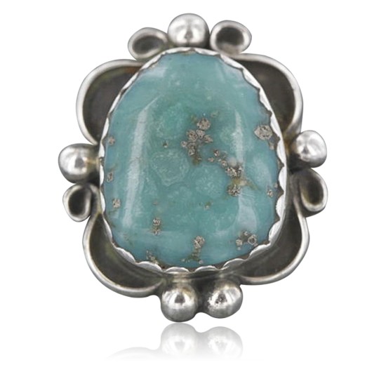 Handmade Certified Authentic Navajo .925 Sterling Silver Natural BLUE Mountain Turquoise Native American Ring  390739500121