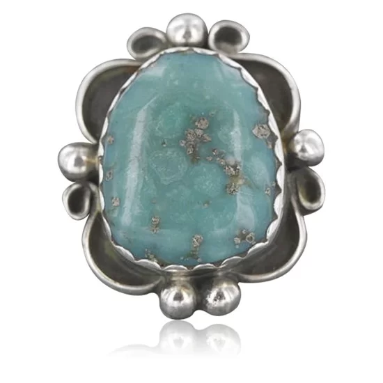 Handmade Certified Authentic Navajo .925 Sterling Silver Natural BLUE Mountain Turquoise Native American Ring 390739500121 Handmade Certified Authentic Navajo .925 Sterling Silver Natural BLUE Mountain Turquoise Native American Ring 390739500121
