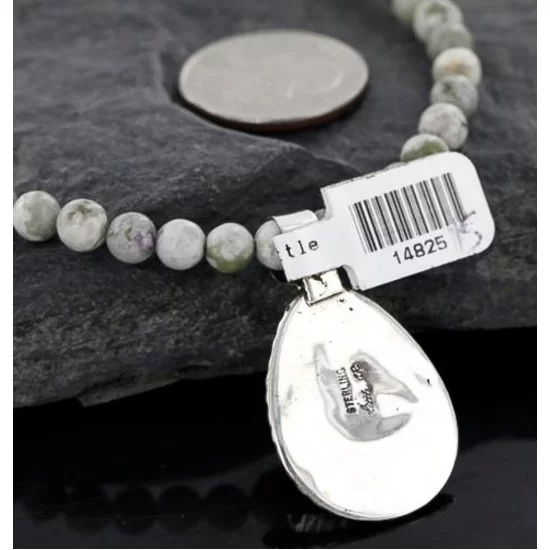 Handmade Certified Authentic Navajo .925 Sterling Silver Natural BOULDER Turquoise Native American Necklace 370953402938
