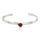 Handmade Navajo .925 Sterling Silver Natural Carnelian Baby Bracelet 12853-3