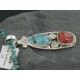 Handmade Certified Authentic Navajo .925 Sterling Silver Natural Coral and Turquoise Native American Necklace 370914729564