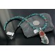 Handmade Certified Authentic Navajo .925 Sterling Silver Natural Coral and Turquoise Native American Necklace 370917029358