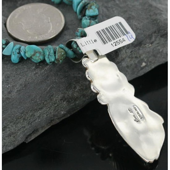 Handmade Certified Authentic Navajo .925 Sterling Silver Natural Coral and Turquoise Native American Necklace 370917029358 Handmade Certified Authentic Navajo .925 Sterling Silver Natural Coral and Turquoise Native American Necklace 370917029358