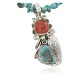 Handmade Certified Authentic Navajo .925 Sterling Silver Natural Coral and Turquoise Native American Necklace 370917029358 Handmade Certified Authentic Navajo .925 Sterling Silver Natural Coral and Turquoise Native American Necklace 370917029358