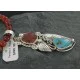 Handmade Certified Authentic Navajo .925 Sterling Silver Natural Coral and Turquoise Native American Necklace 370922695966 Handmade Certified Authentic Navajo .925 Sterling Silver Natural Coral and Turquoise Native American Necklace 370922695966