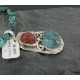Handmade Certified Authentic Navajo .925 Sterling Silver Natural Coral and Turquoise Native American Necklace 370964867842