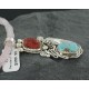 Handmade Certified Authentic Navajo .925 Sterling Silver Natural Coral and Turquoise Native American Necklace 390680403932