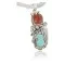 Handmade Certified Authentic Navajo .925 Sterling Silver Natural Coral and Turquoise Native American Necklace 390680403932