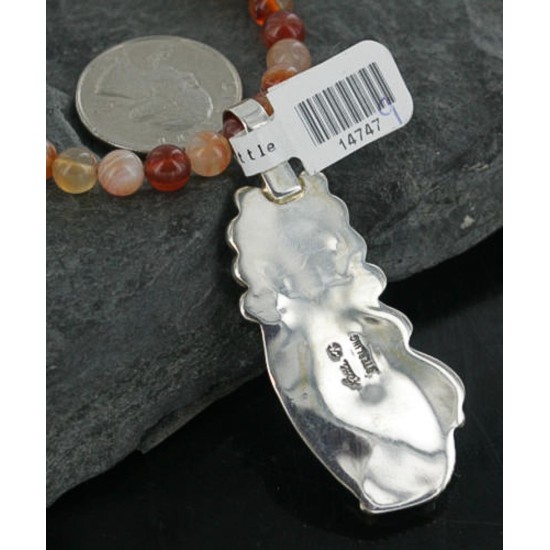 Handmade Certified Authentic Navajo .925 Sterling Silver Natural Coral and Turquoise Native American Necklace 390681801652 Handmade Certified Authentic Navajo .925 Sterling Silver Natural Coral and Turquoise Native American Necklace 390681801652