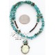 Handmade Certified Authentic Navajo .925 Sterling Silver Natural GASPEITE and Turquoise Native American Necklace 371019540439