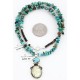 Handmade Certified Authentic Navajo .925 Sterling Silver Natural GASPEITE and Turquoise Native American Necklace 390794135592