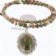 Handmade Certified Authentic Navajo .925 Sterling Silver Natural Green Jasper Native American Necklace 371003104245